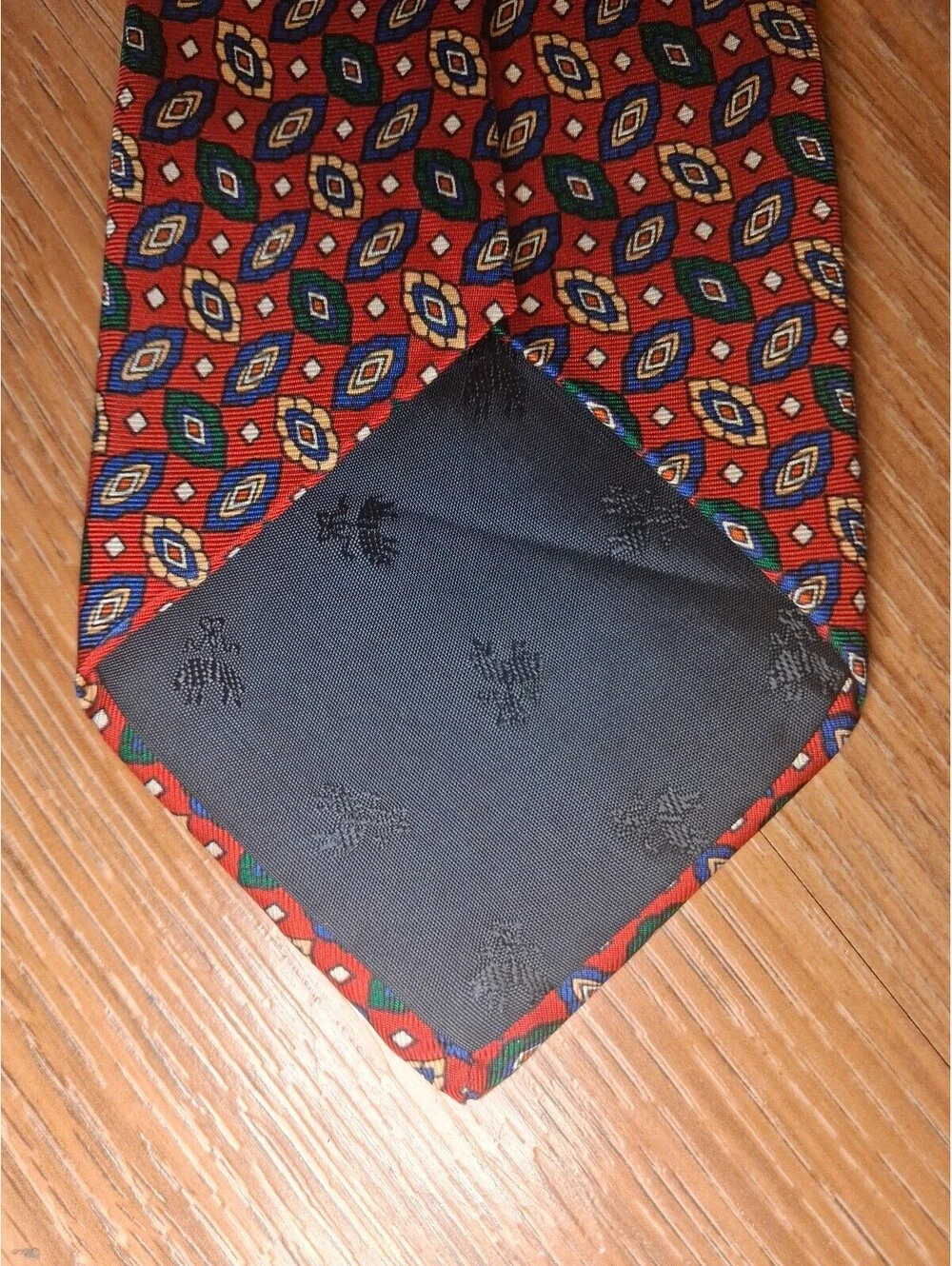 Brooks Brothers 100% Silk Tie Red Floral Made in USA Wide